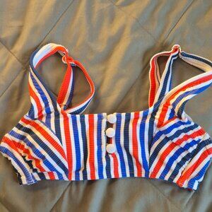 xhilaration red, white and blue bikini top size S